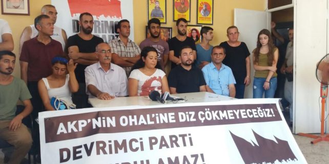 Devrimci Parti Mersin basın toplantısı